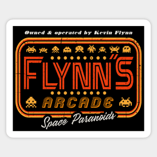 Flynn's Arcade Sign Sticker